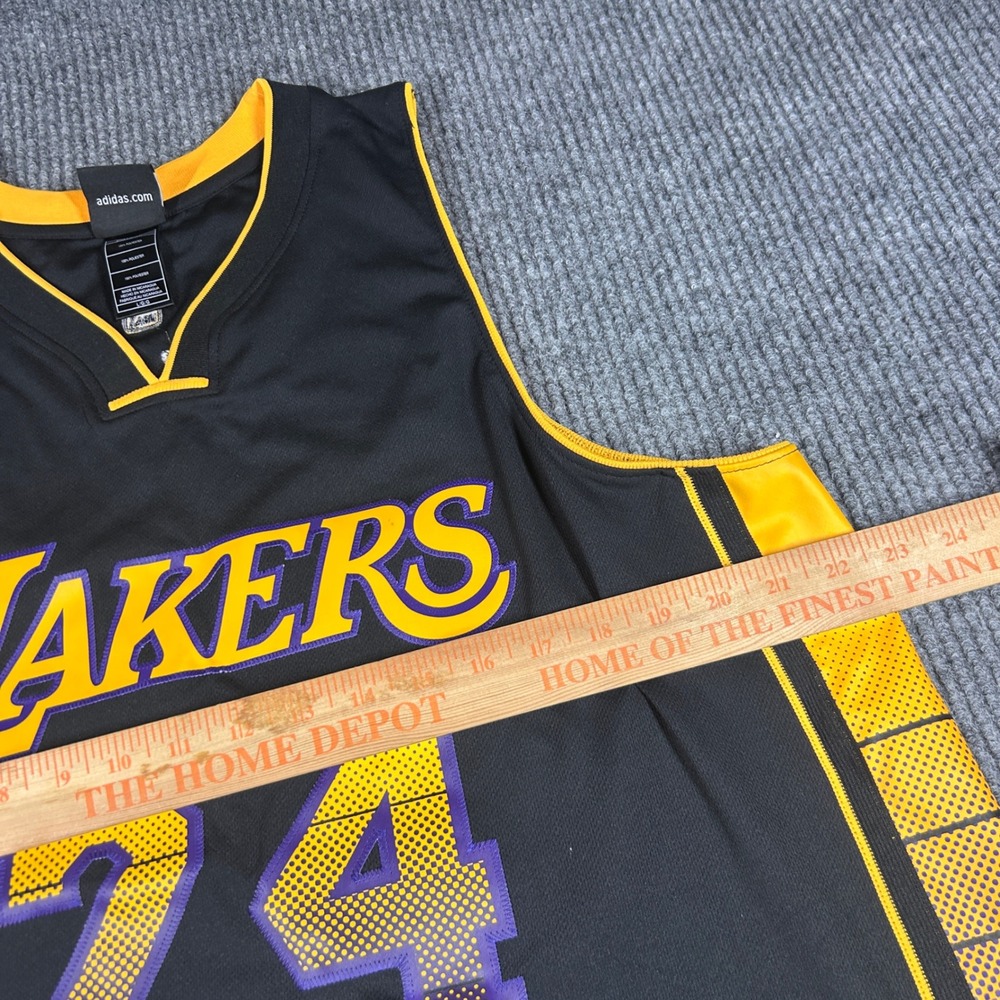 Adidas Jersy Men's L Los Angeles Lakers Kobe Bryant 24 NBA Hollywood Nights Rare - Picture 5 of 9